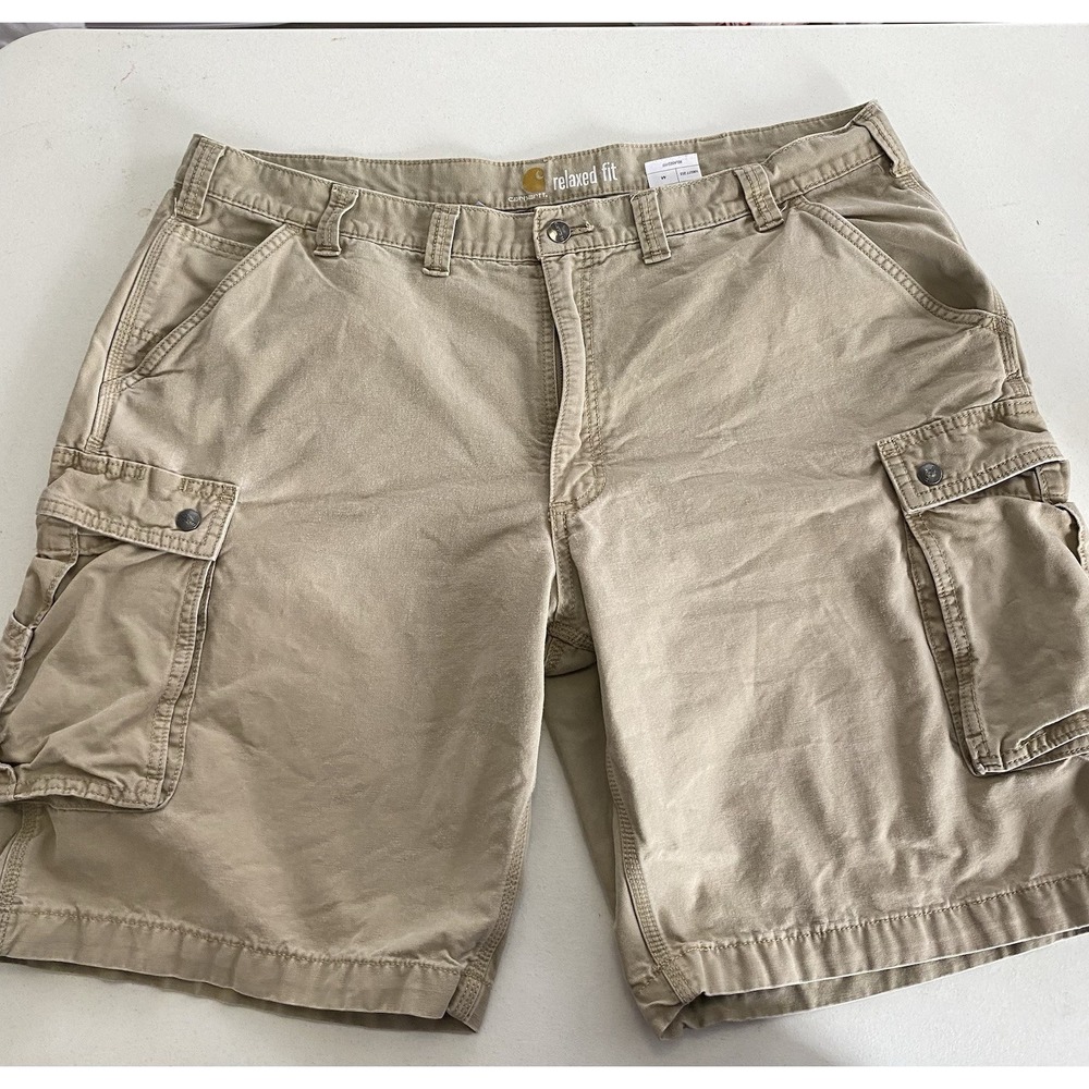 Carhartt Cargo Shorts Men's Size 44 Relaxed Fit Work Casual Khaki Beige